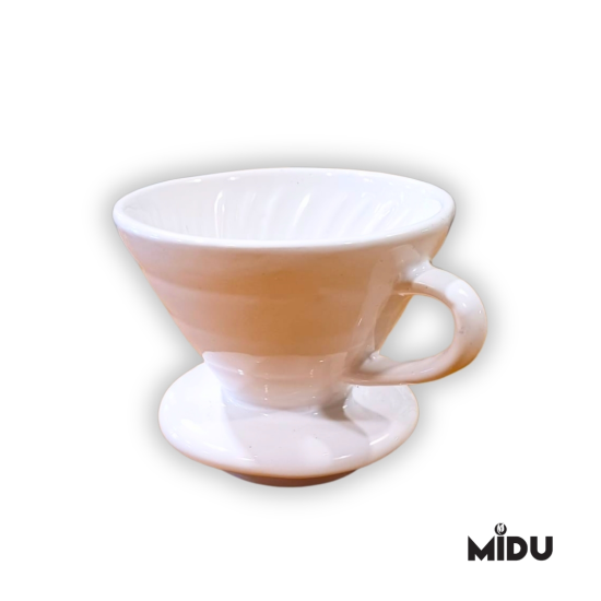 V60 DRİPPER SERAMİK KUPLU (BEYAZ)